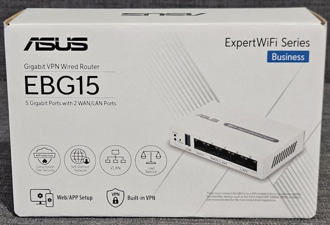 The packaging for ASUS ExpertWiFi EBG15