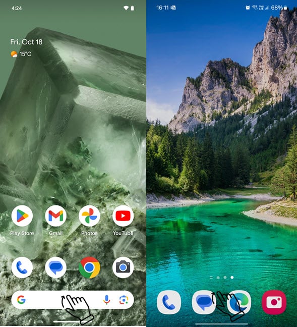 Swipe up on the Home Screen on your Android device