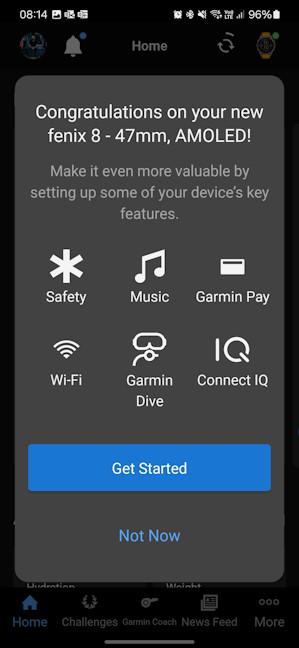 Setting up the Garmin Fenix 8 takes quite a bit of time