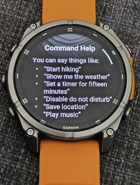 Garmin Fenix 8 features a voice assistant too