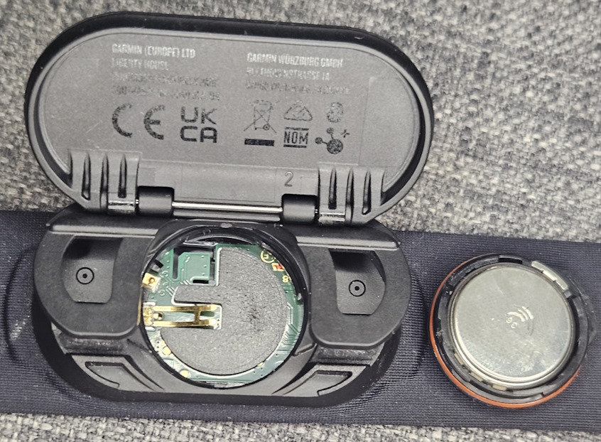 Garmin HRM-Fit uses a CR2023 battery