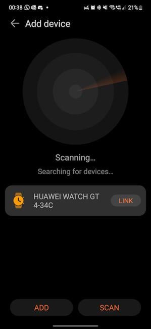 Adding the HUAWEI WATCH GT 4 to HUAWEI Health