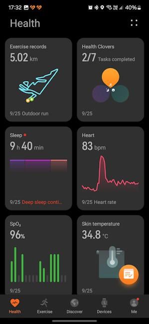 The HUAWEI Health app