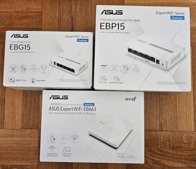 The ASUS ExpertWiFi equipment I installed