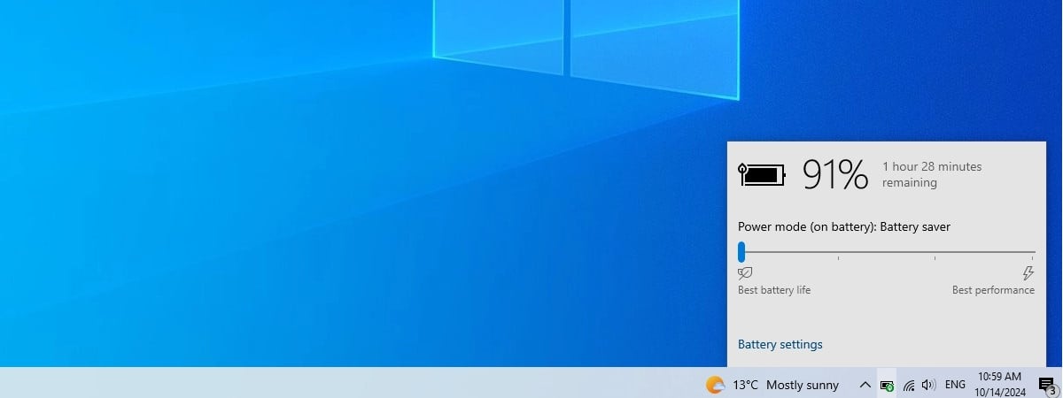 How to use the Windows 10 power slider to save battery or increase performance