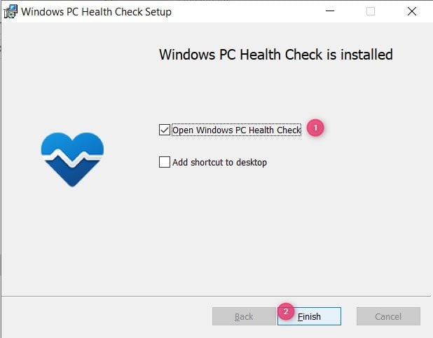 Installing the PC Health Check app