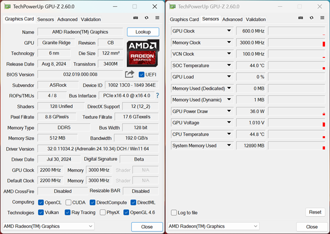 Details about the integrated graphics