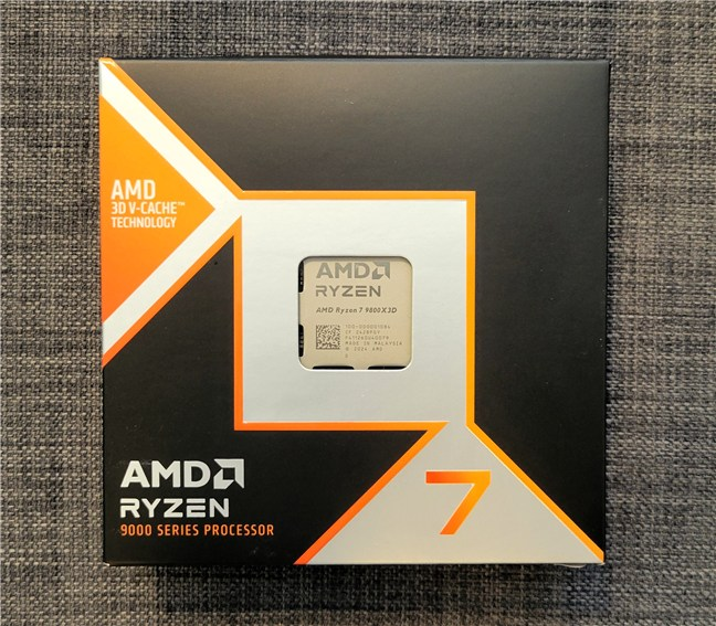 The packaging for AMD Ryzen 7 9800X3D