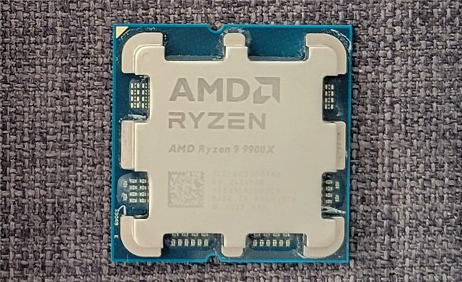 A closeup of the AMD Ryzen 9 9900X