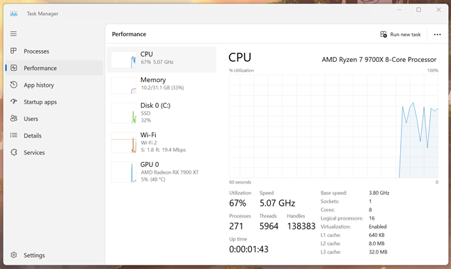 This processor comes with 8 cores and 16 execution threads