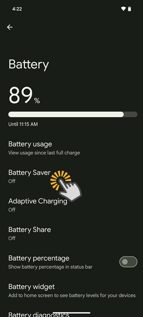 Tap Battery Saver