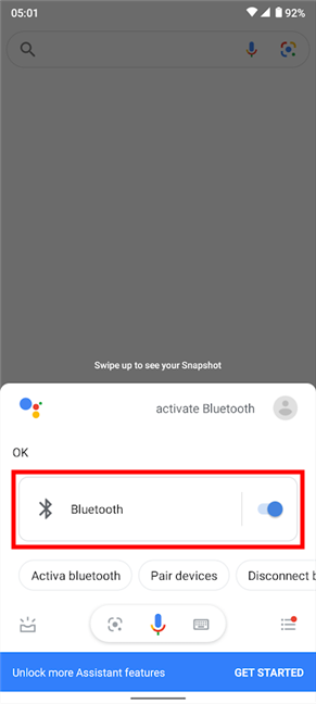 How to turn on Bluetooth with Google Assistant