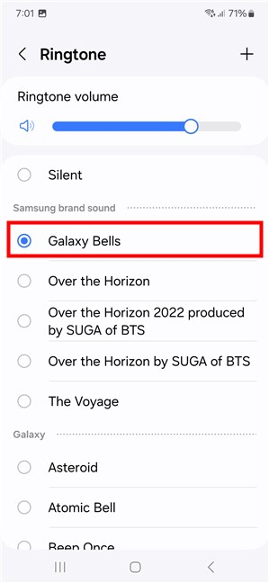 Choose your favorite ringtone