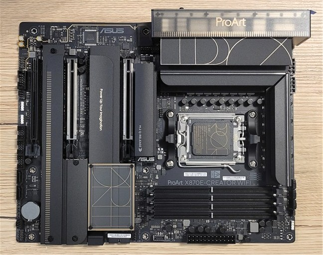 The ASUS ProArt X870E-CREATOR WIFI has an ATX format