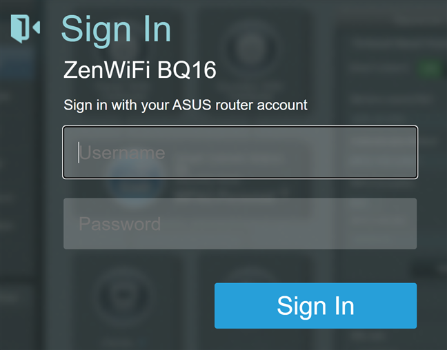 Login to your ASUS router or ZenWiFi