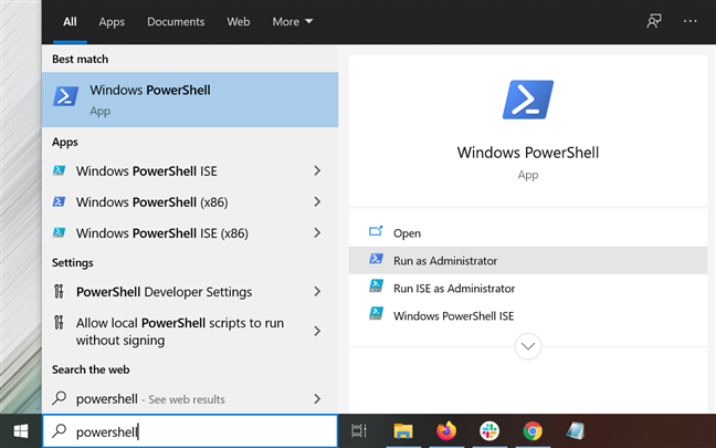 Run elevated PowerShell