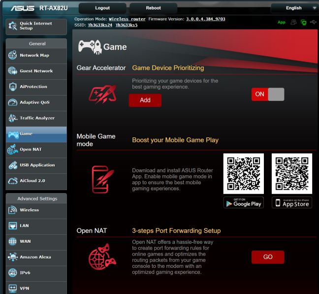 Prioritizing your console on an ASUS RT-AX82U router