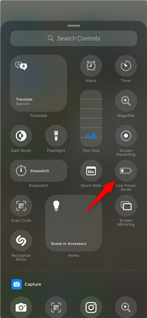 How to add Low Power Mode to the Control Center on iPhone