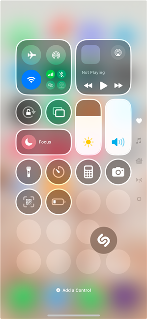 Grab an icon and move it somewhere else in the Control Center