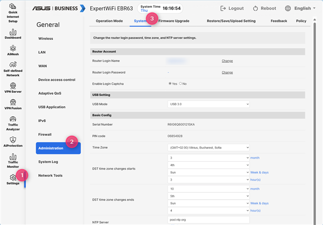 Go to Settings > Administration > System