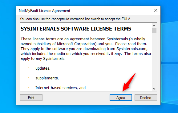 Agree to the license terms