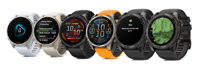 The color versions available for Garmin Fenix 8