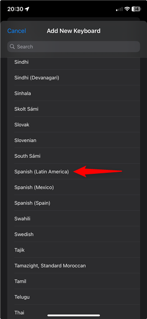 How to add the Spanish keyboard on iPhone