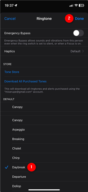 How to set specific ringtones for contacts on iPhone