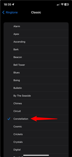 How to change the iPhone ringtone to a Classic one