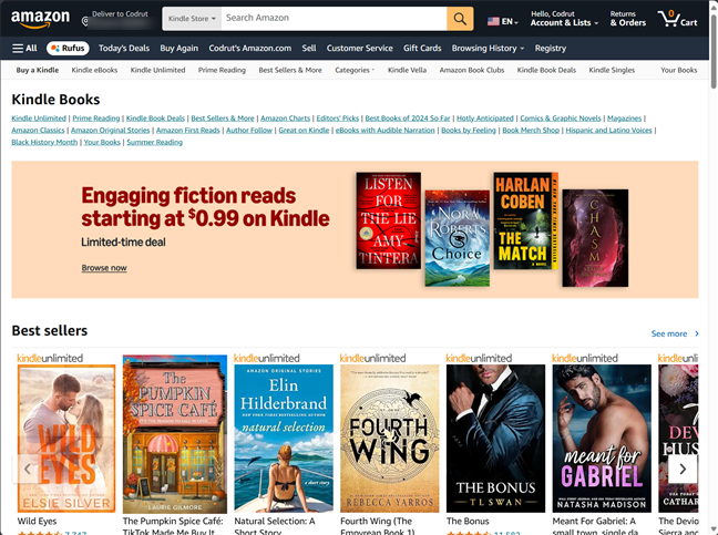 Browse Amazon's Kindle Books