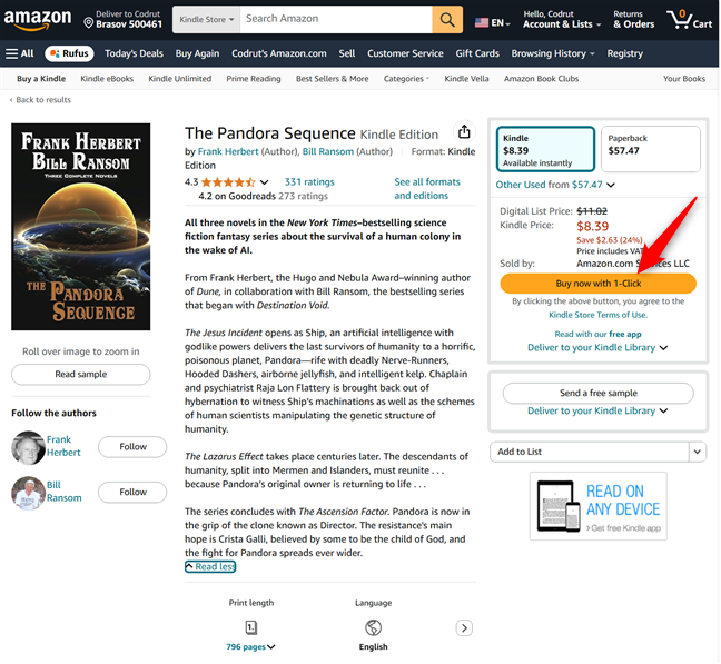 How to buy a book on Amazon's Kindle Store