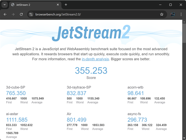 JetStream 2 shows that AMD Ryzen AI 300 CPUs are fast at browsing the web