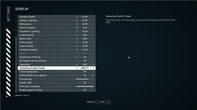 Starfield supports DLSS 3 and Frame Generation