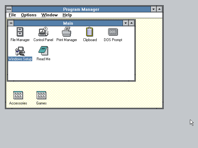 What Windows 3 looked like in the old days