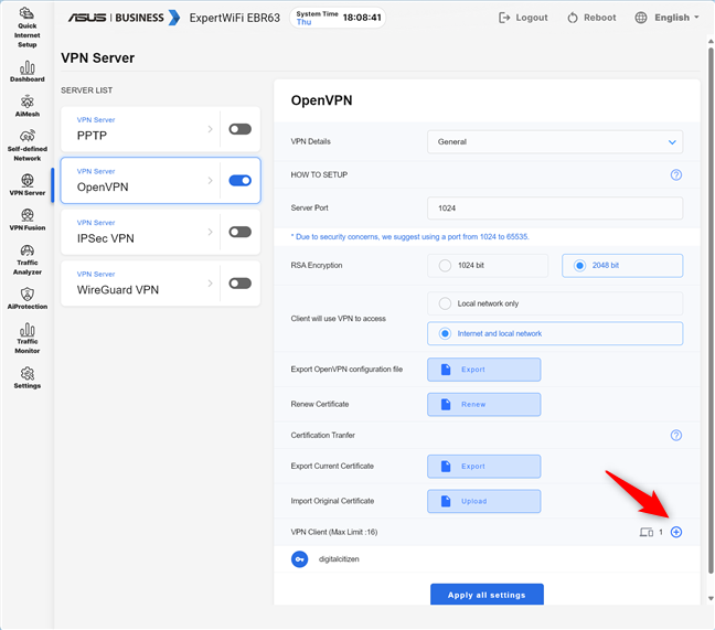 Add more users to your VPN server