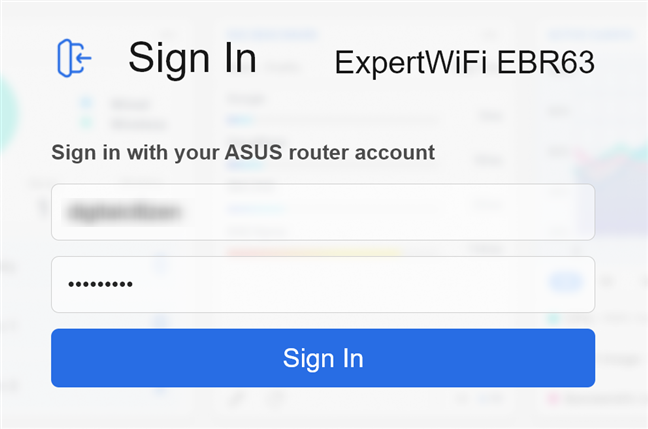 Sign in to your ASUS ExpertWiFi