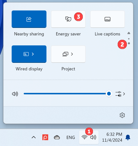 Enabling Energy saver on a desktop PC with Windows 11