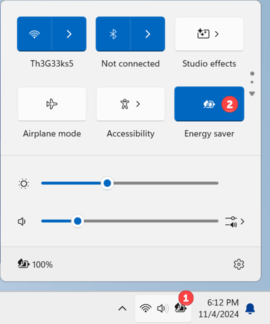 Disabling Energy saver in Windows 11