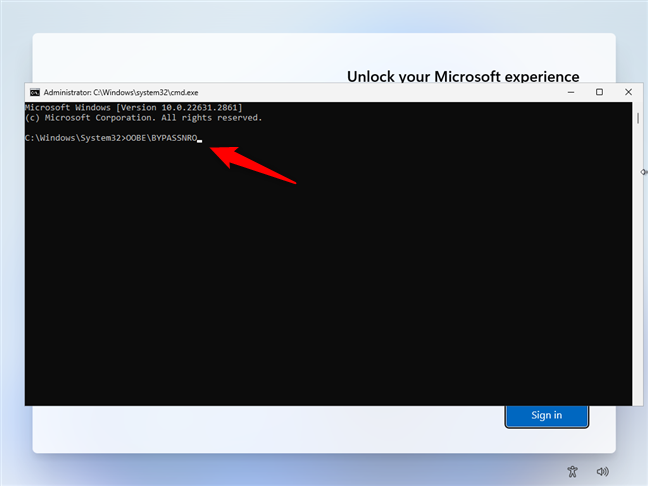 Run this command to set up Windows 11 with a local account