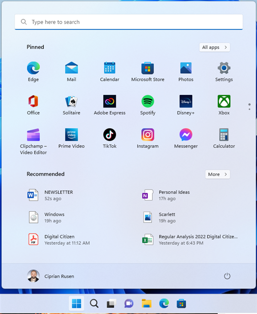 The Windows 11 Start Menu is pretty crowded