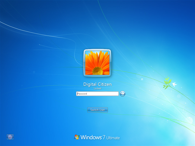 Windows 7 lock screen