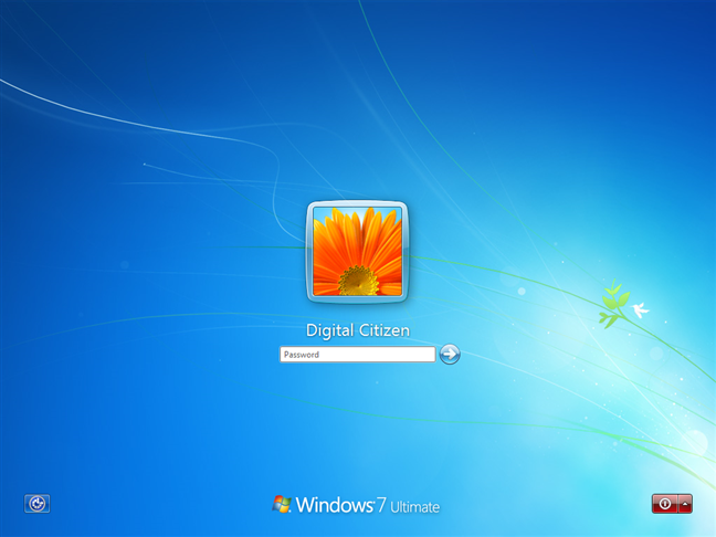 Windows 7 sign-in screen