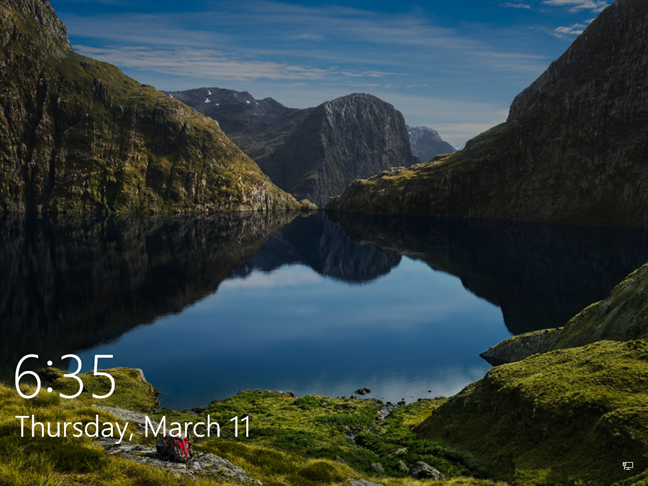 Windows 10 lock screen